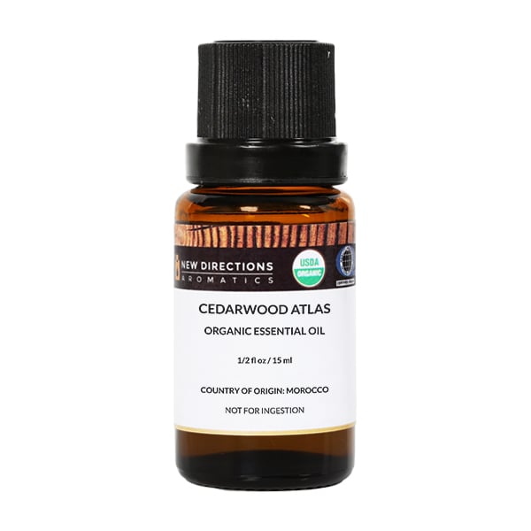 Cedarwood Organic Essential Oil (Atlas) bottle