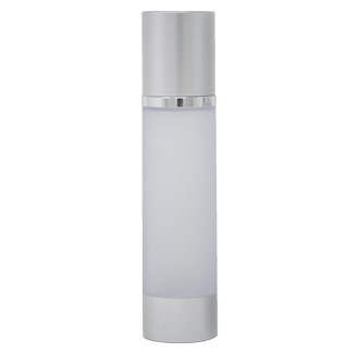 Airless Atomizer Refillable (Frosted Bottle with Silver Matte Base & Cap)