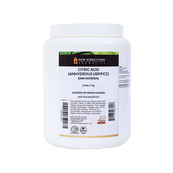Citric Acid (Anhydrous USP/FCC) jar